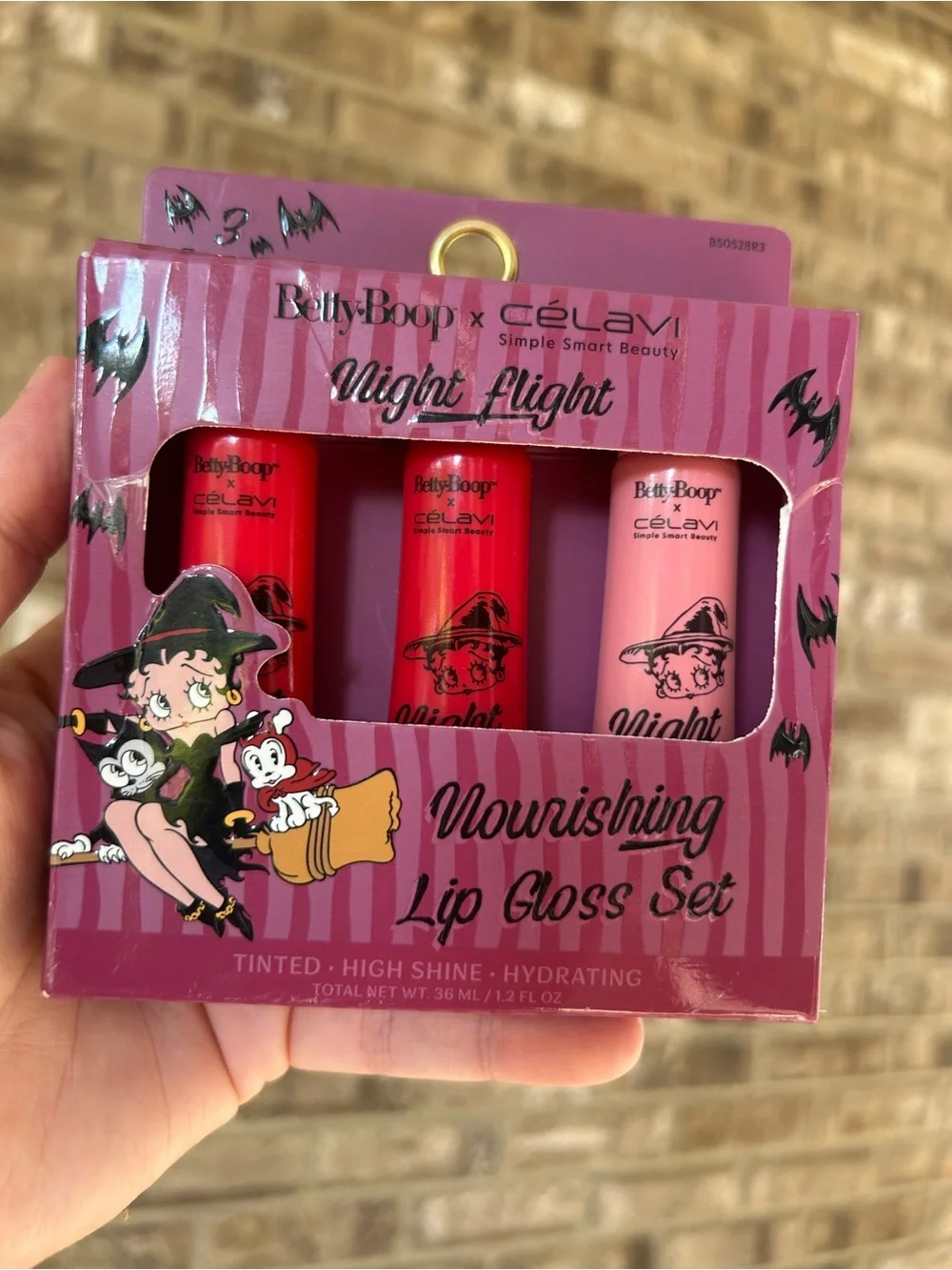 Betty Boop x Célavi Night Flight 3 Pc Nourishing Lip Gloss Set